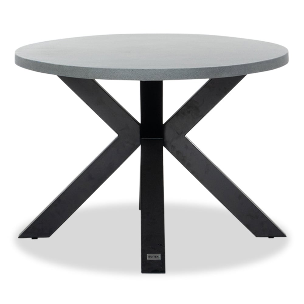 Stockholm/Gianna Stone Grey dining tuinset | 4 personen | polystone + touw | 200cm