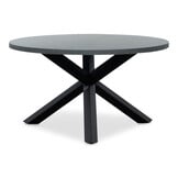 Meran/Gianna Stone Grey dining tuinset | 4 personen | polystone + touw | Ø135cm rond