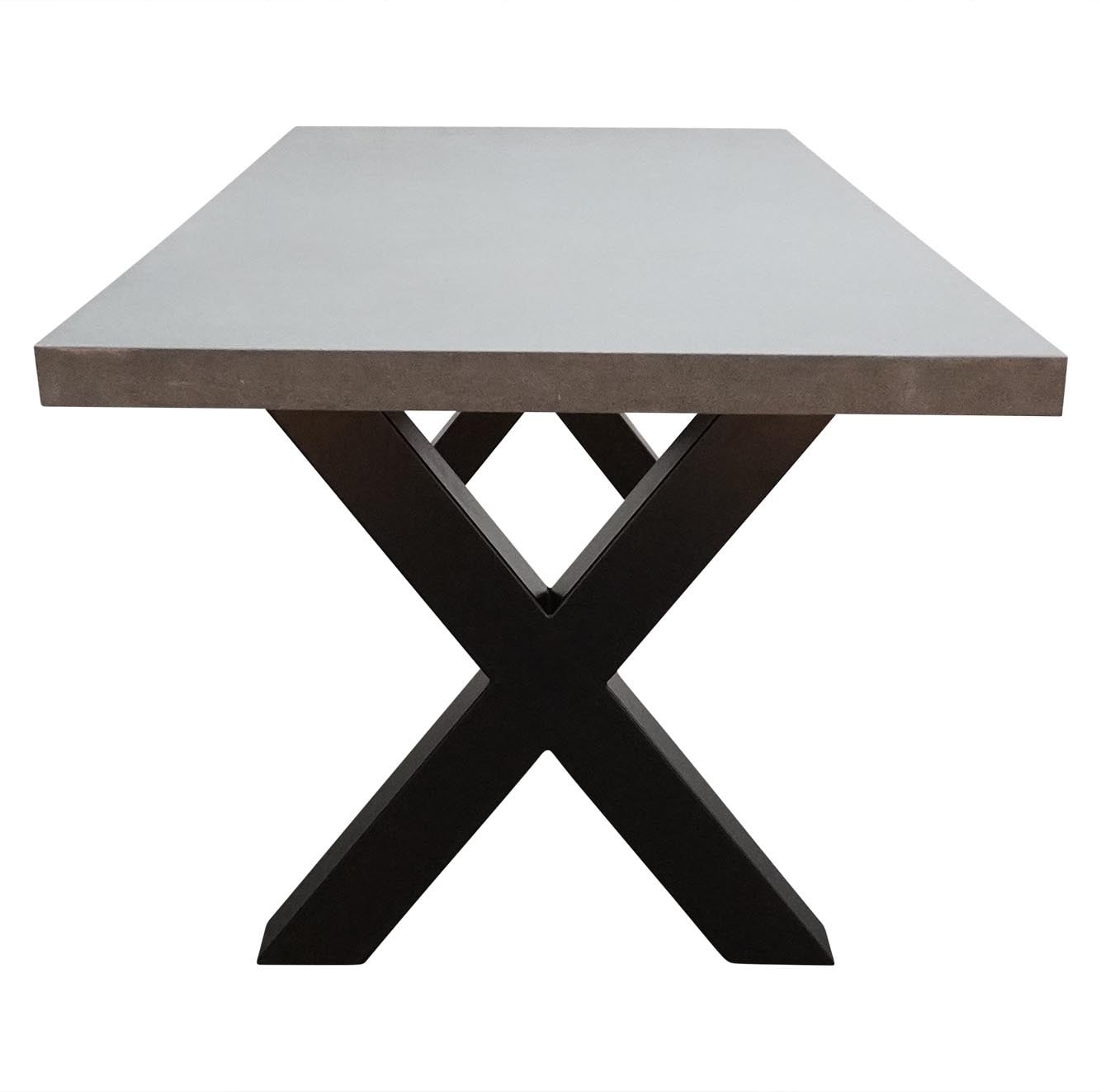 Lyon betonlook/Gianna Stone Grey dining tuinset | 6 personen | polystone + touw | 250cm