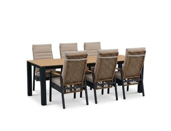 Manhattan/Boston dining tuinset | 6 personen | polywood + aluminium | 240cm