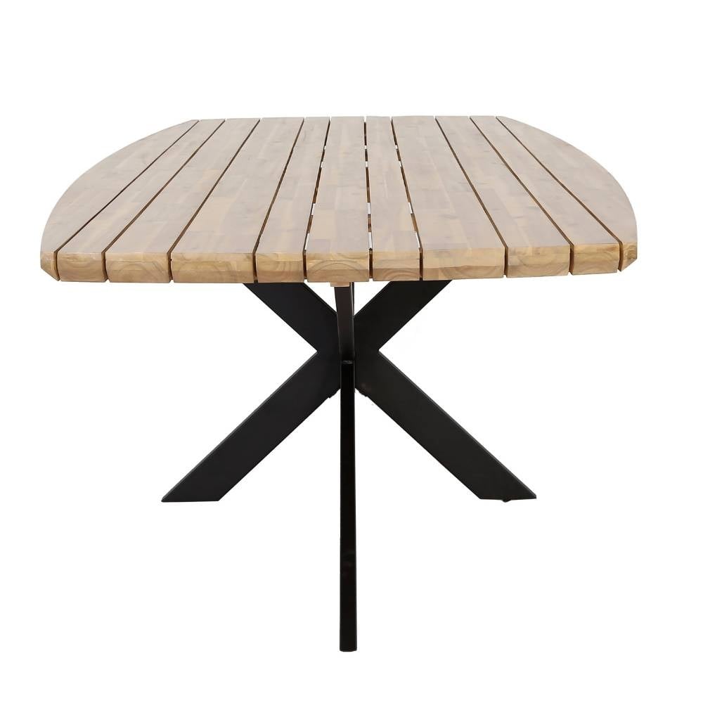 Salo/Boston dining tuinset | 6 personen | hardhout + aluminium | 240cm Deens ovaal
