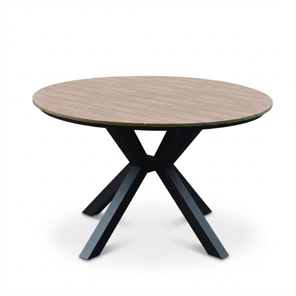Cleve/Boston dining tuinset | 4 personen | teakhout + aluminium | 120cm rond