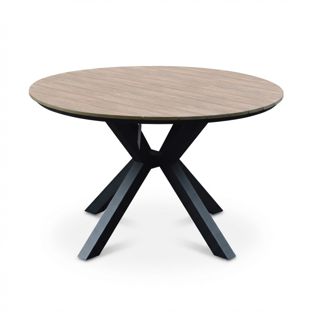 Cleve/Boston dining tuinset | 4 personen | teakhout + aluminium | 120cm rond