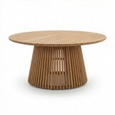 Palau/Portofino Sandstone dining tuinset | 8 personen | teakhout + touw | 180cm rond