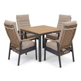 Oxford/Boston dining tuinset | 4 personen | aluminium + aluminium | 90cm