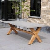 Norwich/Portofino Sandstone dining tuinset | 6 personen | polystone + touw | 250cm