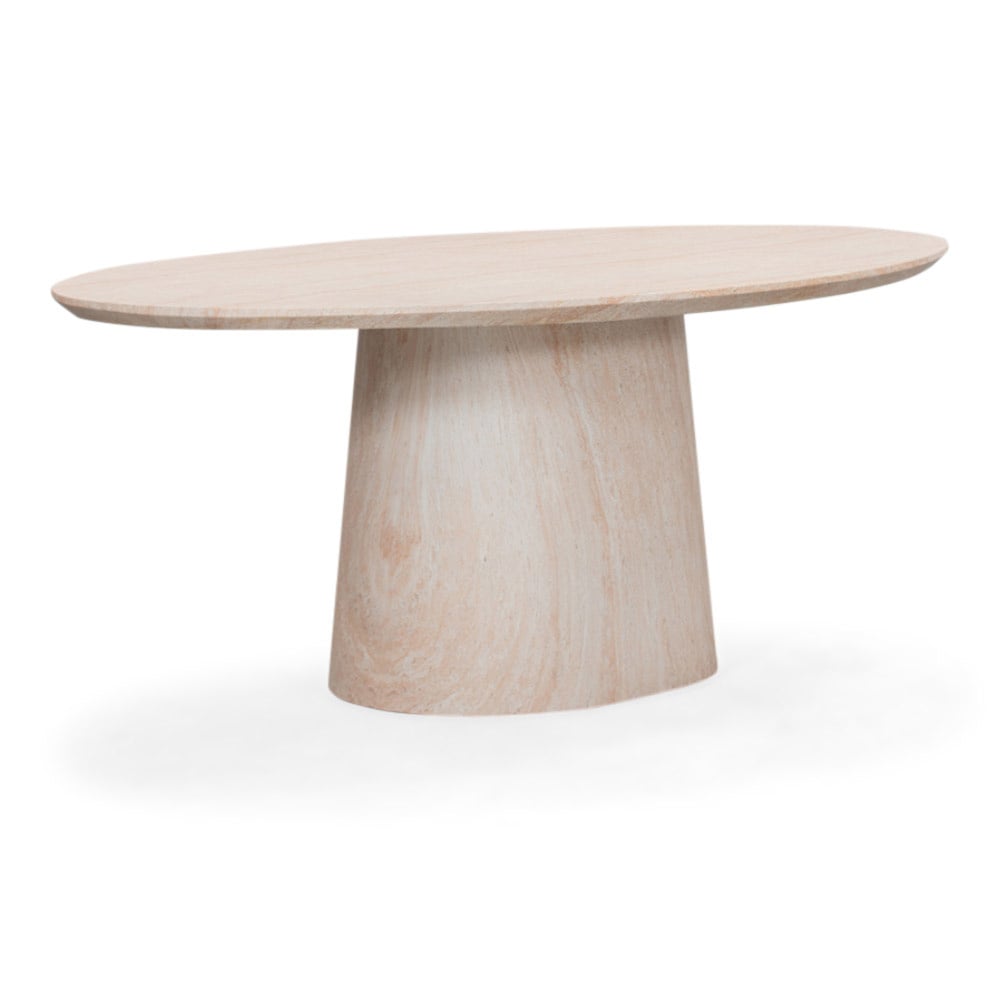 Max/Portofino Sandstone dining tuinset | 4 personen | polystone + touw | 200cm ovaal