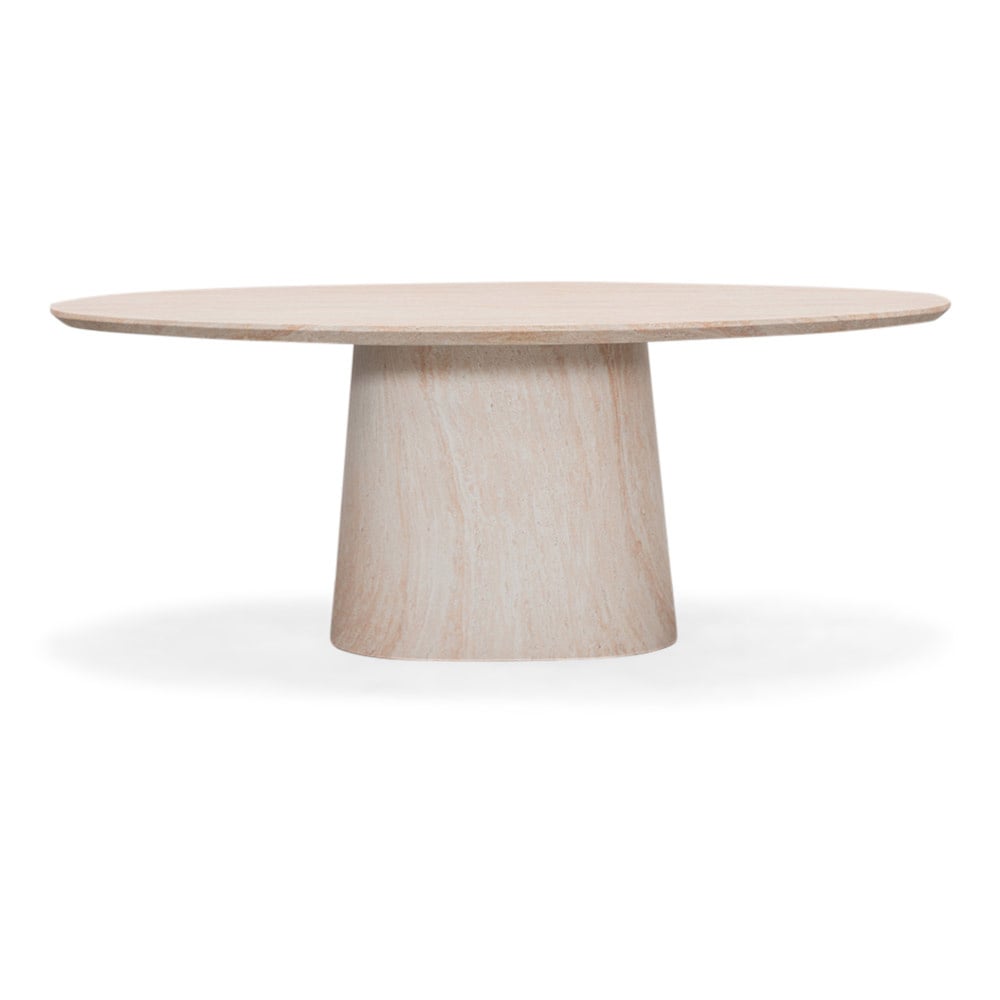 Max/Portofino Sandstone dining tuinset | 4 personen | polystone + touw | 200cm ovaal