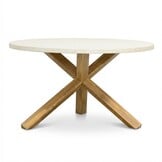 Lucy/Portofino Sandstone dining tuinset | 4 personen | polystone + touw | 135cm rond