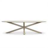 Calma/Portofino Sandstone dining tuinset | 8 personen | sintered stone + touw | 280cm ovaal