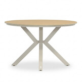Calgary/Portofino Sandstone dining tuinset | 4 personen | polywood + touw | 120cm rond