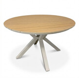 Calgary/Portofino Sandstone dining tuinset | 4 personen | polywood + touw | 120cm rond