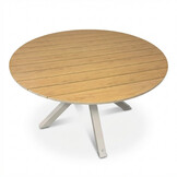 Calgary/Portofino Sandstone dining tuinset | 4 personen | polywood + touw | 120cm rond