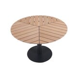 Sirena visgraat/Femke antraciet dining tuinset | 4 personen | polywood + touw | Ø120cm rond