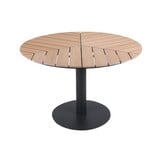 Sirena visgraat/Femke antraciet dining tuinset | 4 personen | polywood + touw | Ø120cm rond