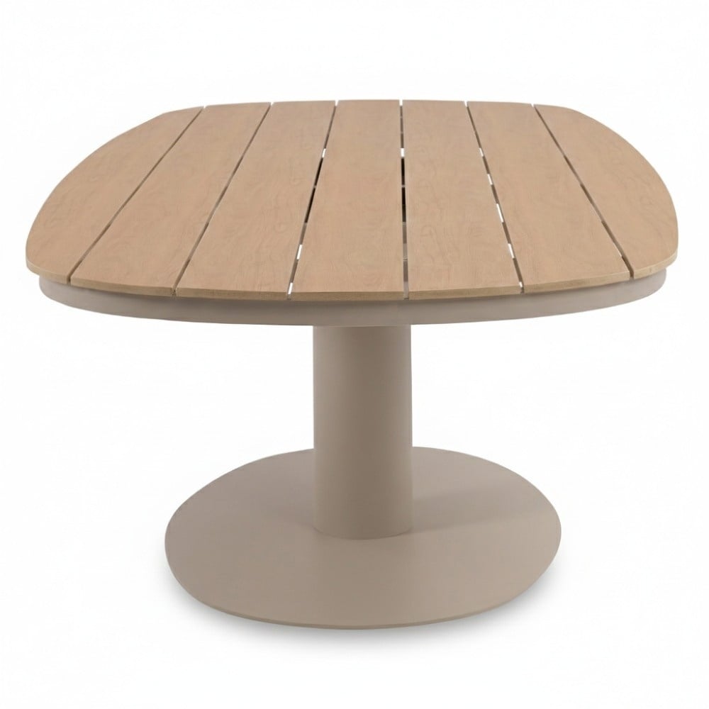 Panama/Femke antraciet dining tuinset | 6 personen | polywood + touw | 260cm