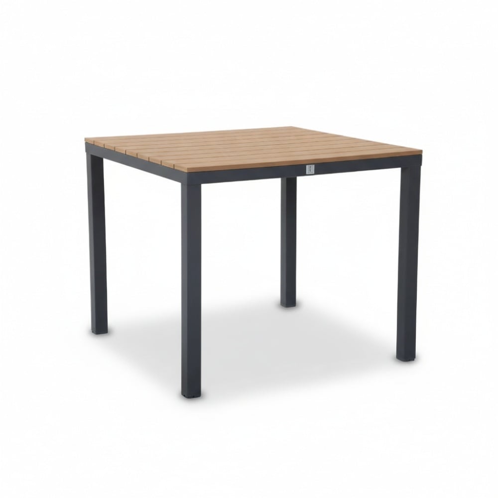 Oxford/Femke antraciet dining tuinset | 4 personen | aluminium + touw | 90cm
