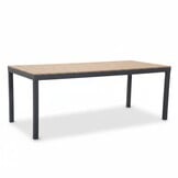 Oxford/Femke antraciet dining tuinset | 6 personen | aluminium + touw | 200cm