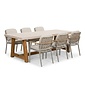 BUITEN living Velora/Montana beige dining tuinset | 6 personen | polystone + aluminium | 250cm