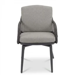 Stockholm/Alicante antraciet dining tuinset | 6 personen | polystone + wicker | 240cm
