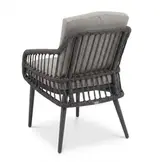 Stockholm/Alicante antraciet dining tuinset | 6 personen | polystone + wicker | 240cm
