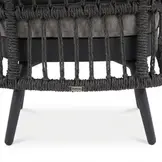 Stockholm/Alicante antraciet dining tuinset | 6 personen | polystone + wicker | 240cm