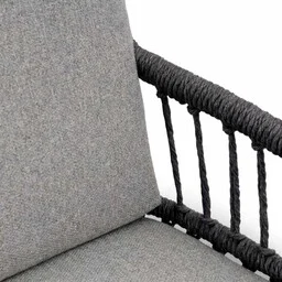 Stockholm/Alicante antraciet dining tuinset | 6 personen | polystone + wicker | 240cm
