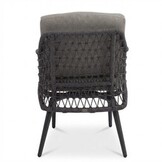 James/Vedra antraciet dining tuinset | 6 personen | teakhout + touw | 260cm