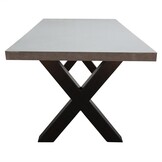 Lyon betonlook/Vedra antraciet dining tuinset | 6 personen | polystone + touw | 250cm