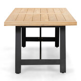 James/Vedra antraciet dining tuinset | 6 personen | teakhout + touw | 260cm