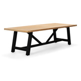 James/Vedra antraciet dining tuinset | 6 personen | teakhout + touw | 260cm