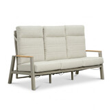 Brighton stoel-bank loungeset - verstelbaar 5 personen | aluminium + teak | beige | 4-delig