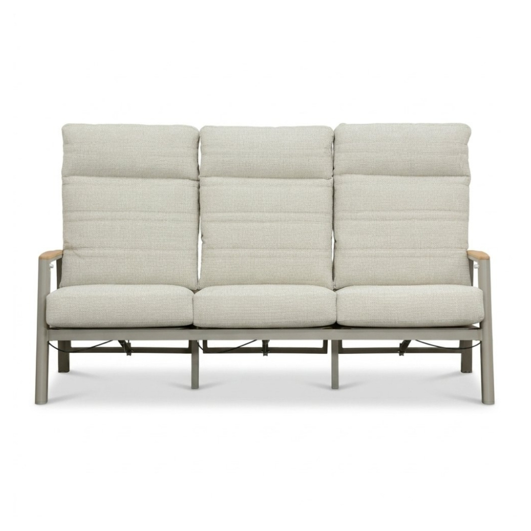 Brighton stoel-bank loungeset - verstelbaar 5 personen | aluminium + teak | beige | 4-delig