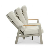 Brighton stoel-bank loungeset - verstelbaar 5 personen | aluminium + teak | beige | 4-delig