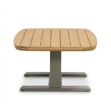 Brighton stoel-bank loungeset - verstelbaar 5 personen | aluminium + teak | beige | 4-delig
