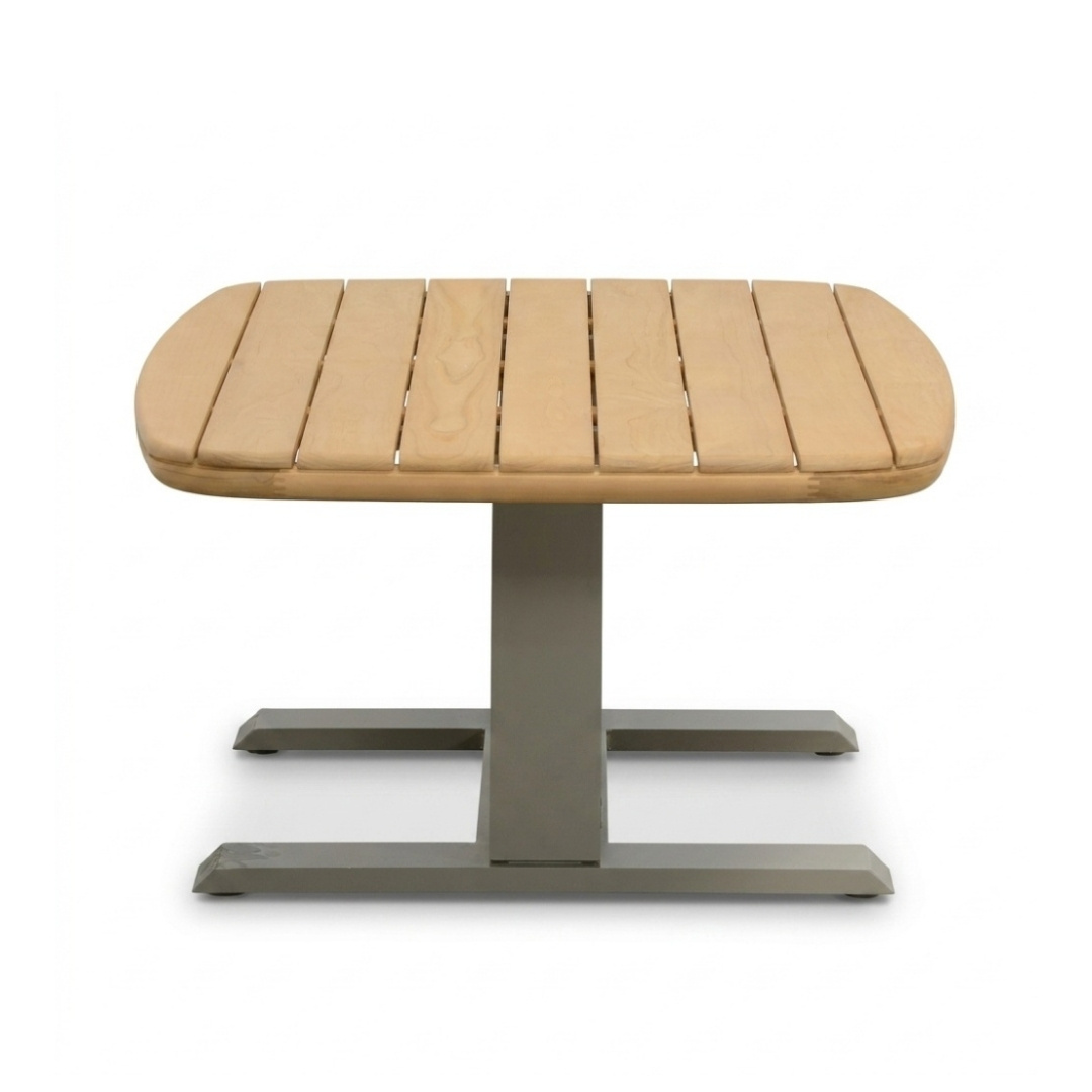 Brighton stoel-bank loungeset - verstelbaar 5 personen | aluminium + teak | beige | 4-delig