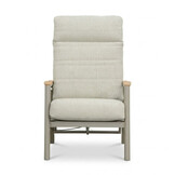 Brighton loungestoel | aluminium + teak | beige
