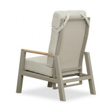 Brighton loungestoel | aluminium + teak | beige