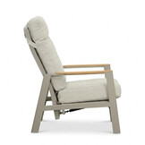 Brighton loungestoel | aluminium + teak | beige