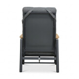 Brighton stoel-bank loungeset - verstelbaar 5 personen | aluminium + teak | antraciet | 4-delig