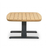 Brighton stoel-bank loungeset - verstelbaar 5 personen | aluminium + teak | antraciet | 4-delig