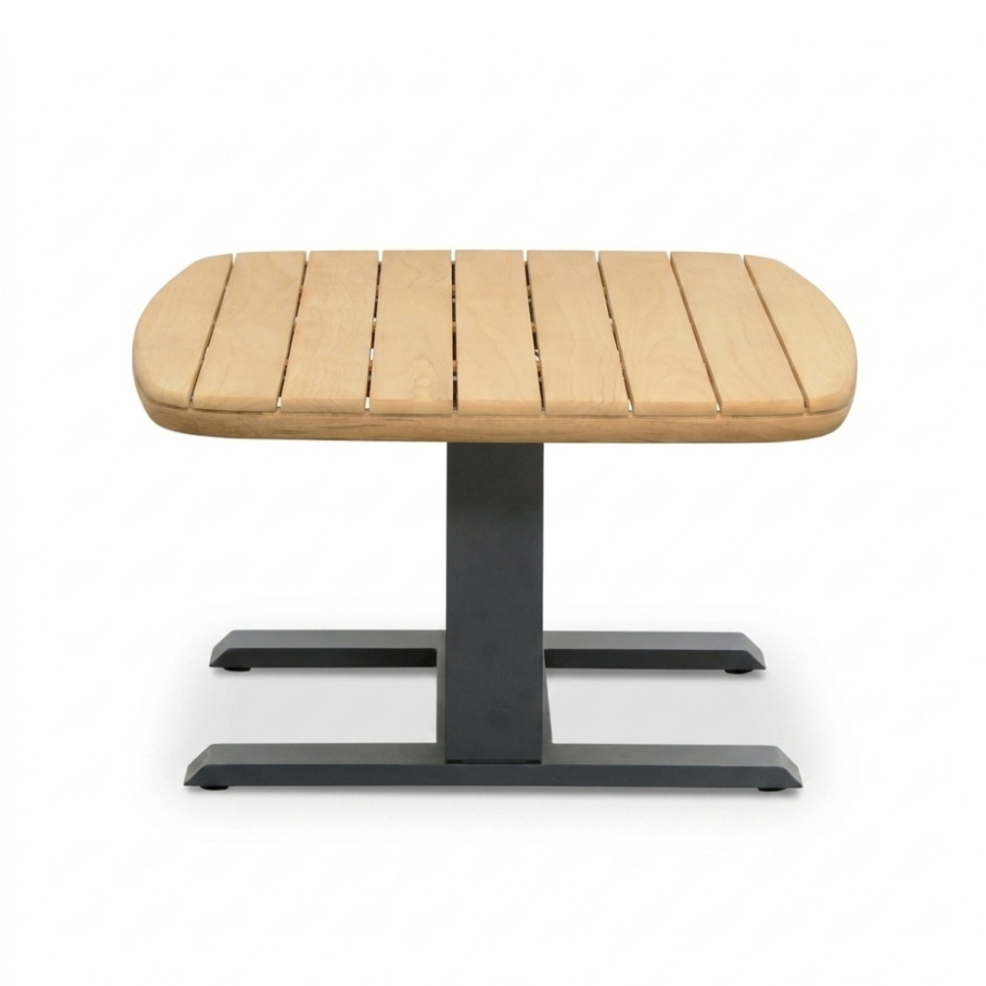 Brighton stoel-bank loungeset - verstelbaar 5 personen | aluminium + teak | antraciet | 4-delig