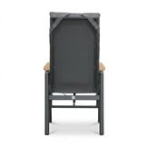 Brighton dining tuinstoel | aluminium + teak | antraciet