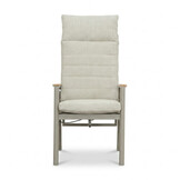 Brighton dining tuinstoel | aluminium + teak | beige