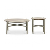 Puglia stoel-bank loungeset 5 personen incl. tafels | touw + aluminium | beige | 5-delig