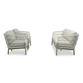 Puglia stoel-bank loungeset 5 personen | touw + aluminium | beige | 3-delig