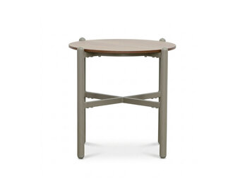 Puglia koffietafel 57cm rond | aluminium + hpl | beige