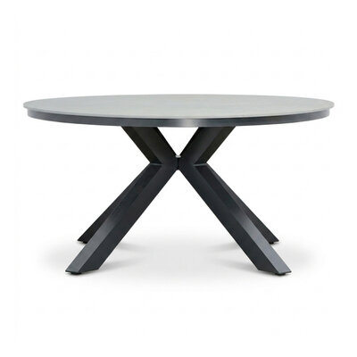 York dining tuintafel | sintered stone + aluminium | antraciet | 150cm rond