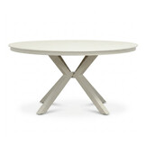 Cuba dining tuintafel 5 personen | sintered stone + aluminium | beige | 144cm rond