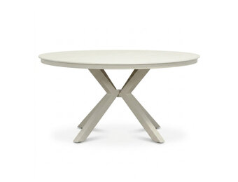 Cuba dining tuintafel 5 personen | sintered stone + aluminium | beige | 144cm rond